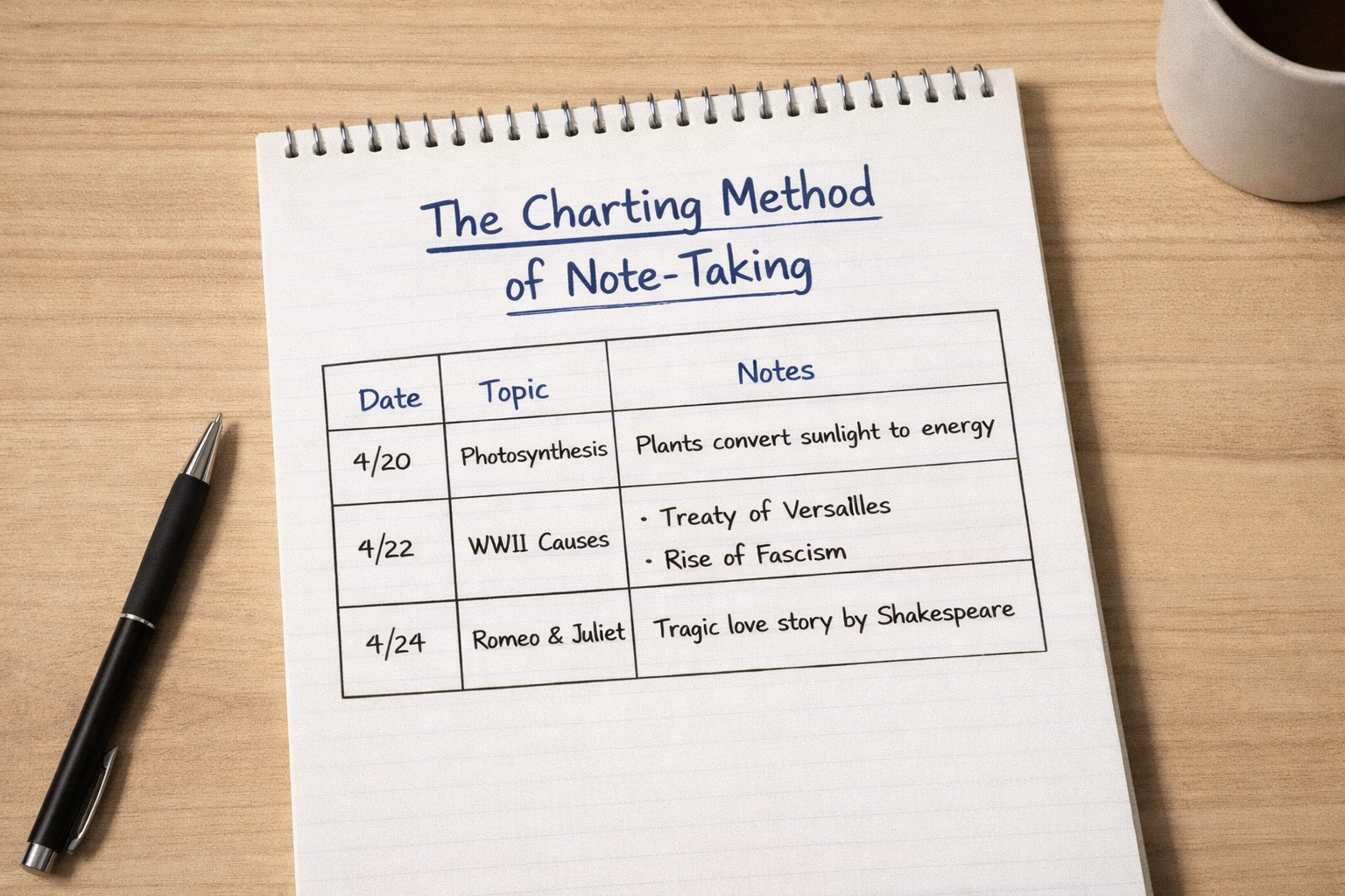 charting method guide