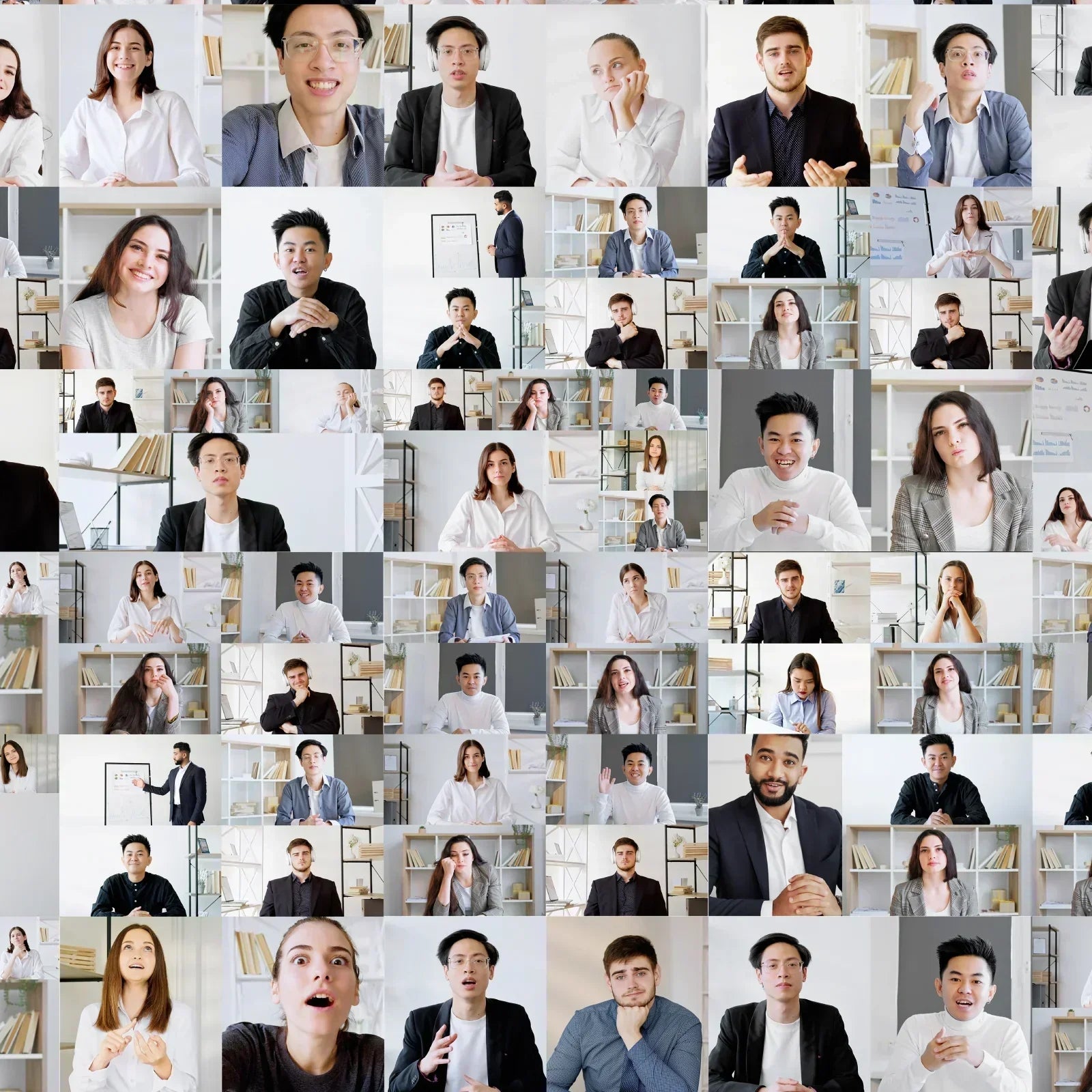 Team in an all-hands meeting aligning goals and reducing miscommunication with help from Plaud Note Pro