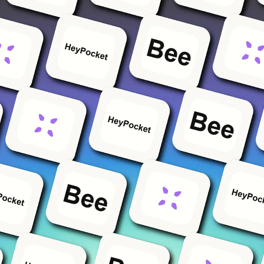 Logo mosaic featuring HeyPocket, Bee, and Limitless.