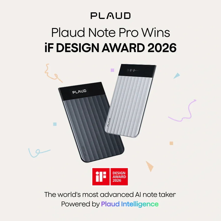 Plaud Note Pro wins iF 2026 for AI-powered professional productivity