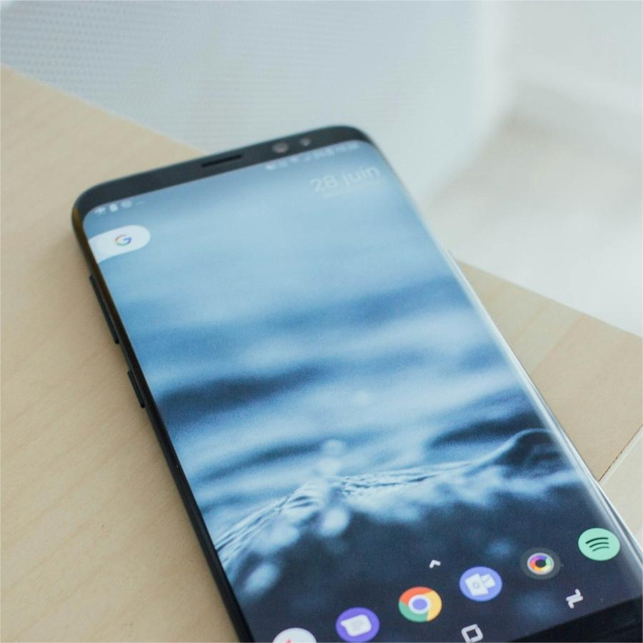 A close-up of a Samsung phone