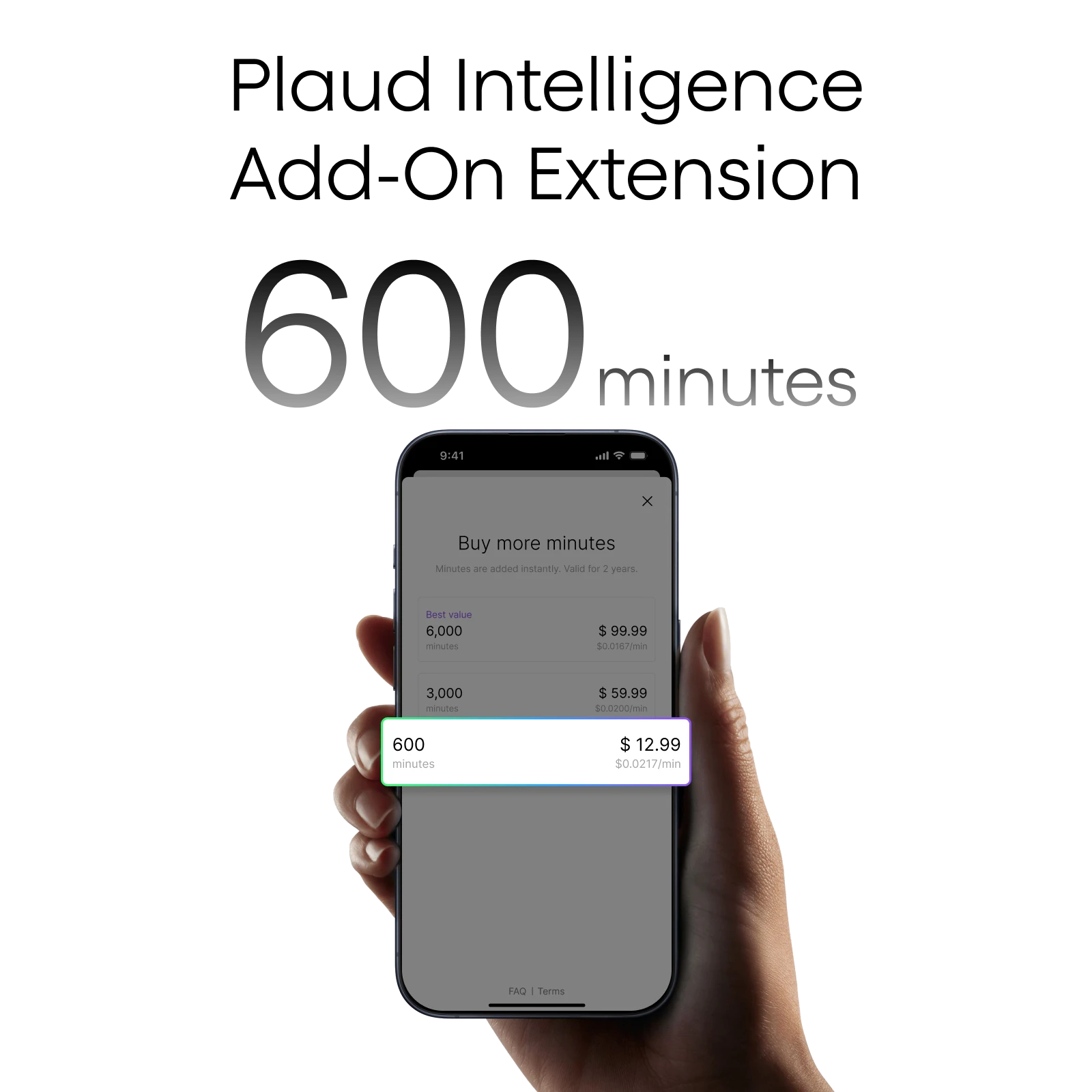 Plaud Intelligence Add-On Extension (600 mins)
