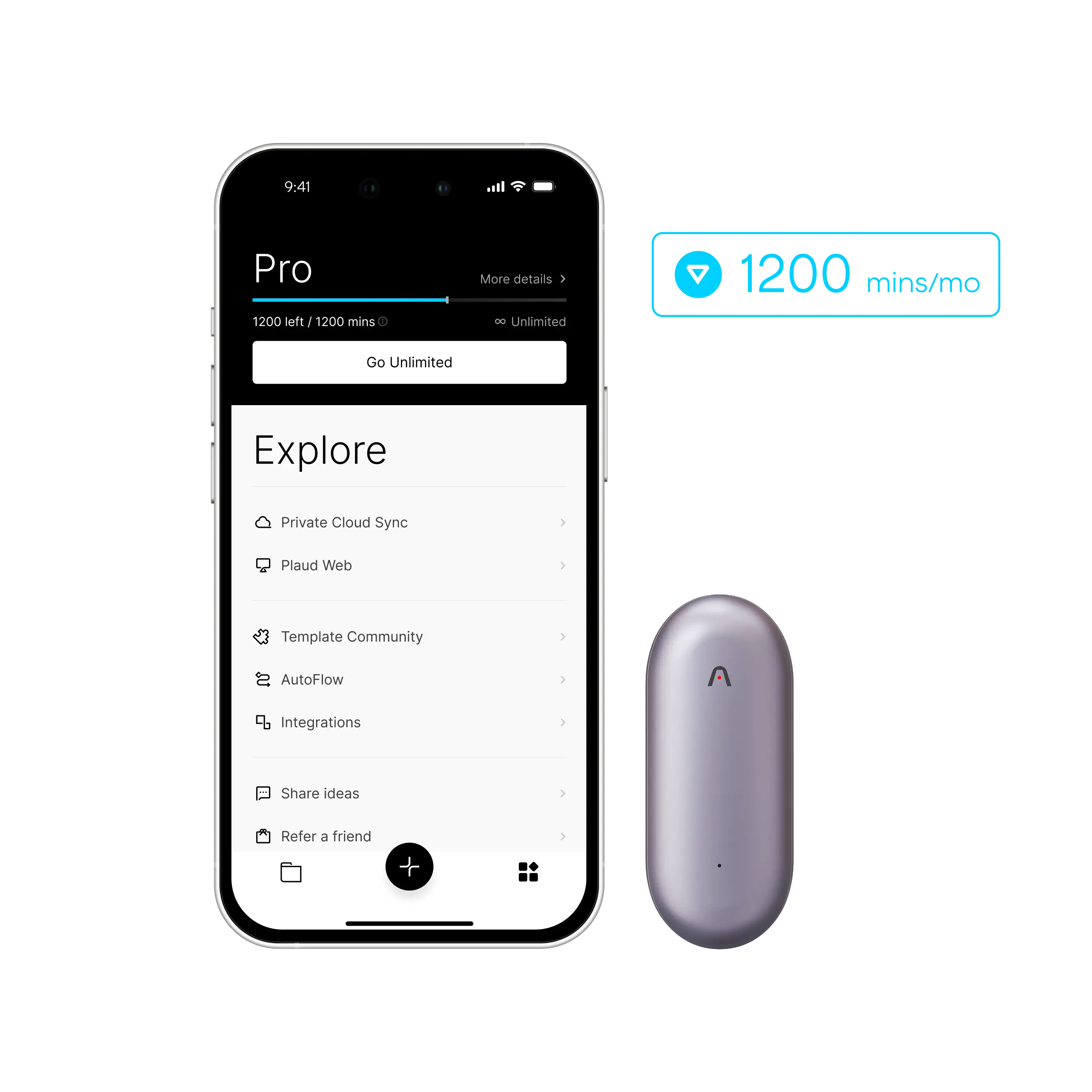 Plaud NotePin & AI Annual Pro Plan