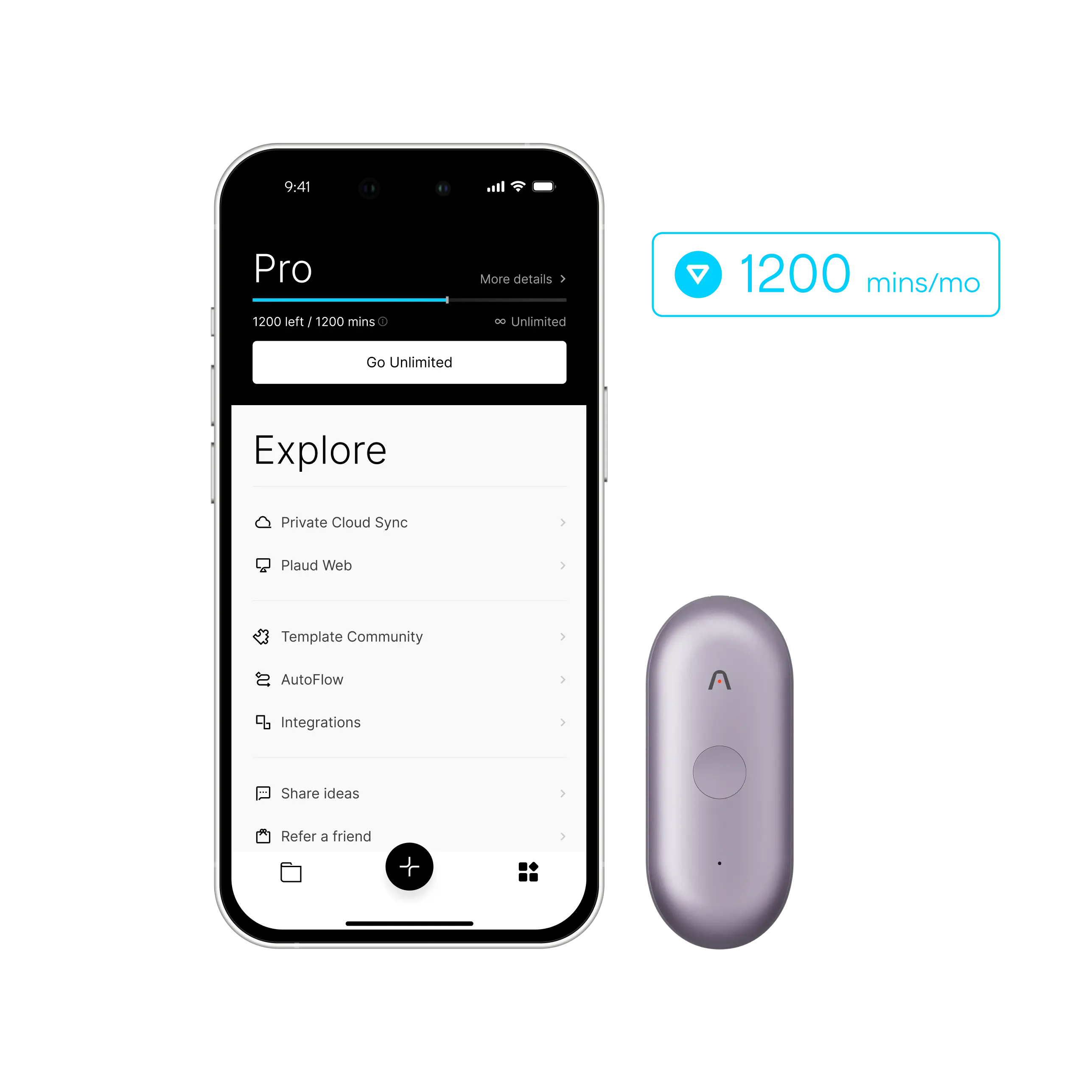 Plaud NotePin S & AI Annual Pro Plan