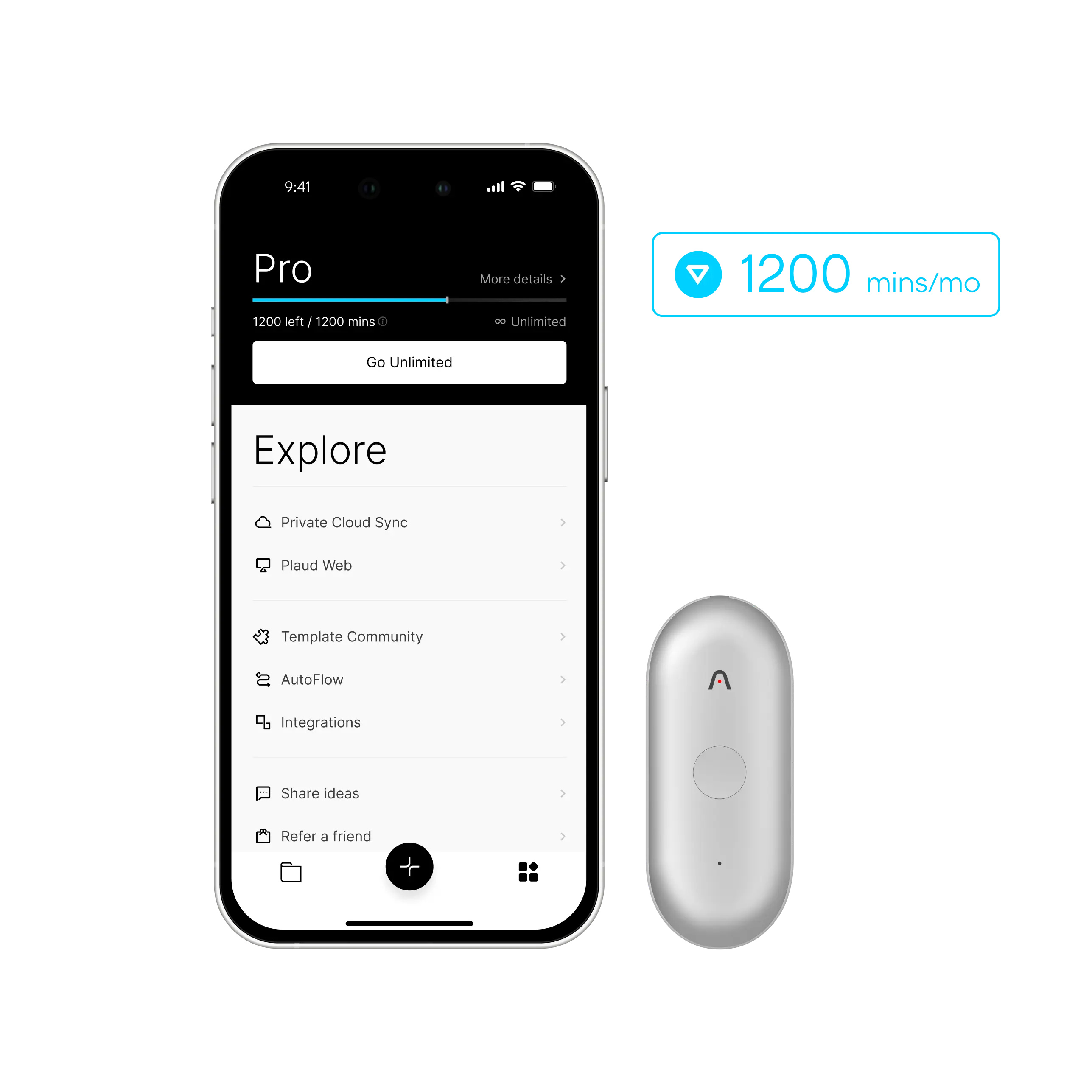 Plaud NotePin S+ Plan Pro Anual de Plaud AI