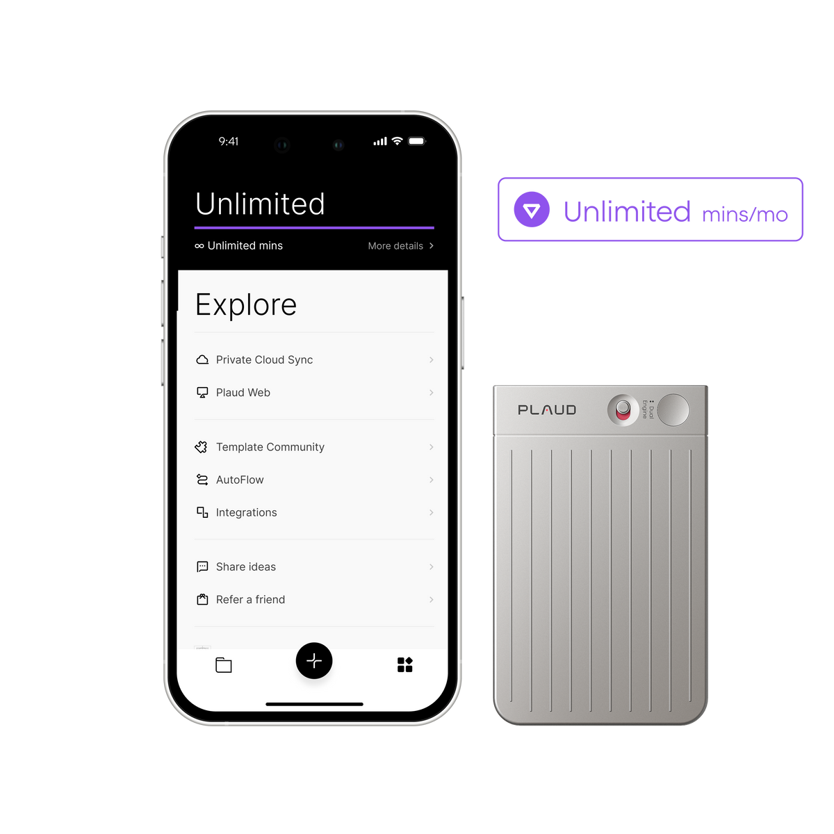 Plaud Note & Plan Unlimited anual de IA