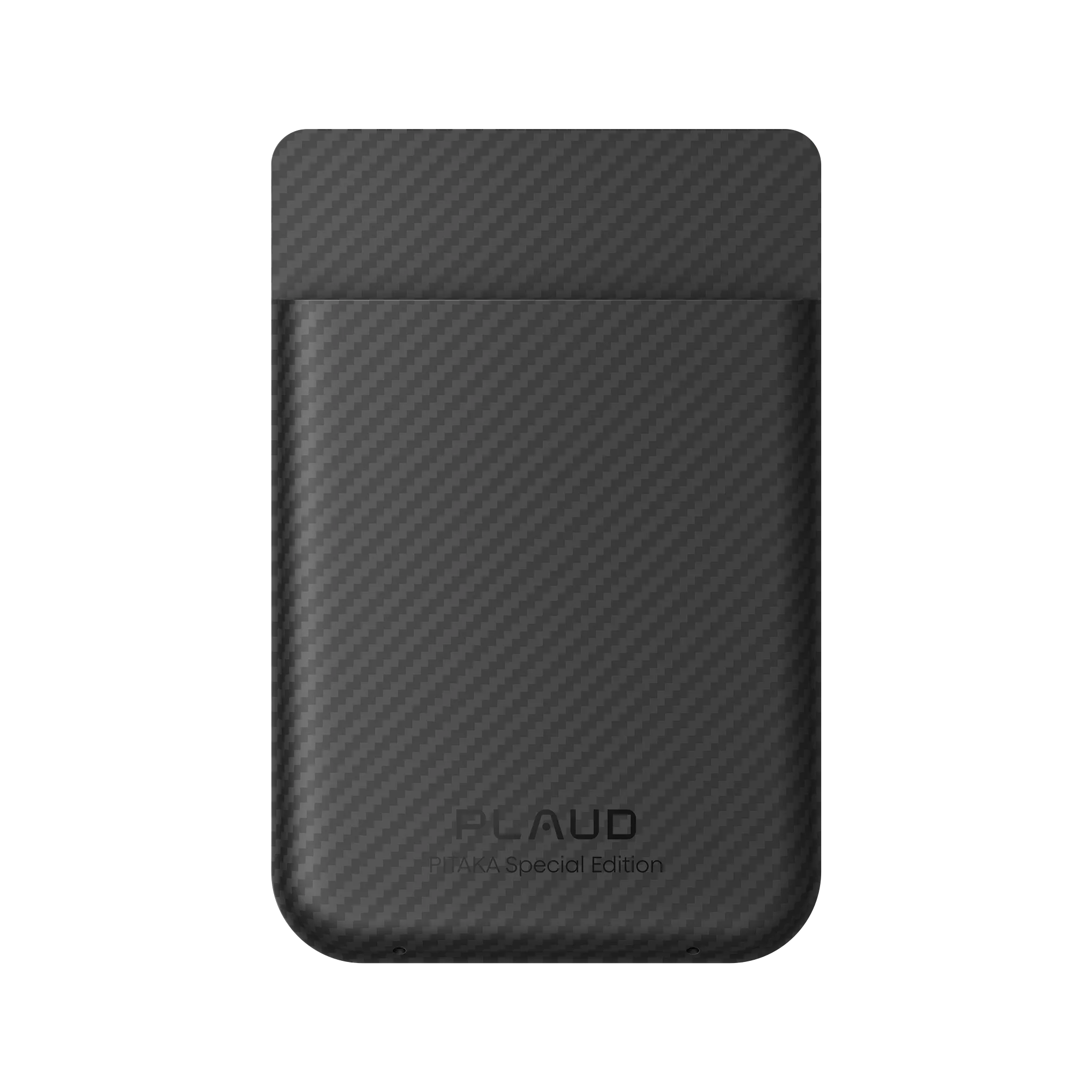 Black carbon fiber Plaud Note Pro PITAKA Special Edition AI voice recorder.