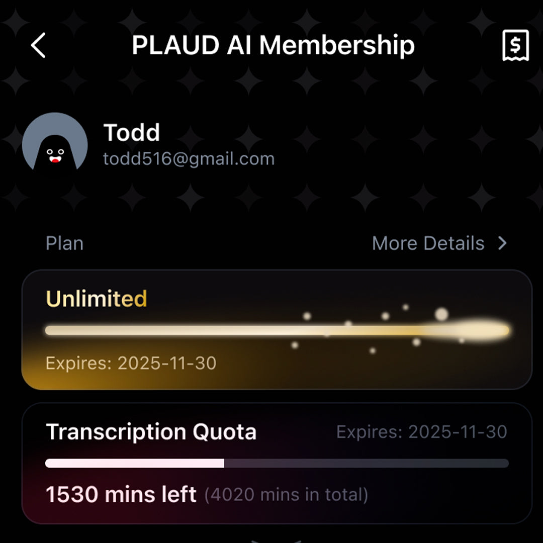 PLAUD AI Aannual Unlimited Plan | 2 Pack
