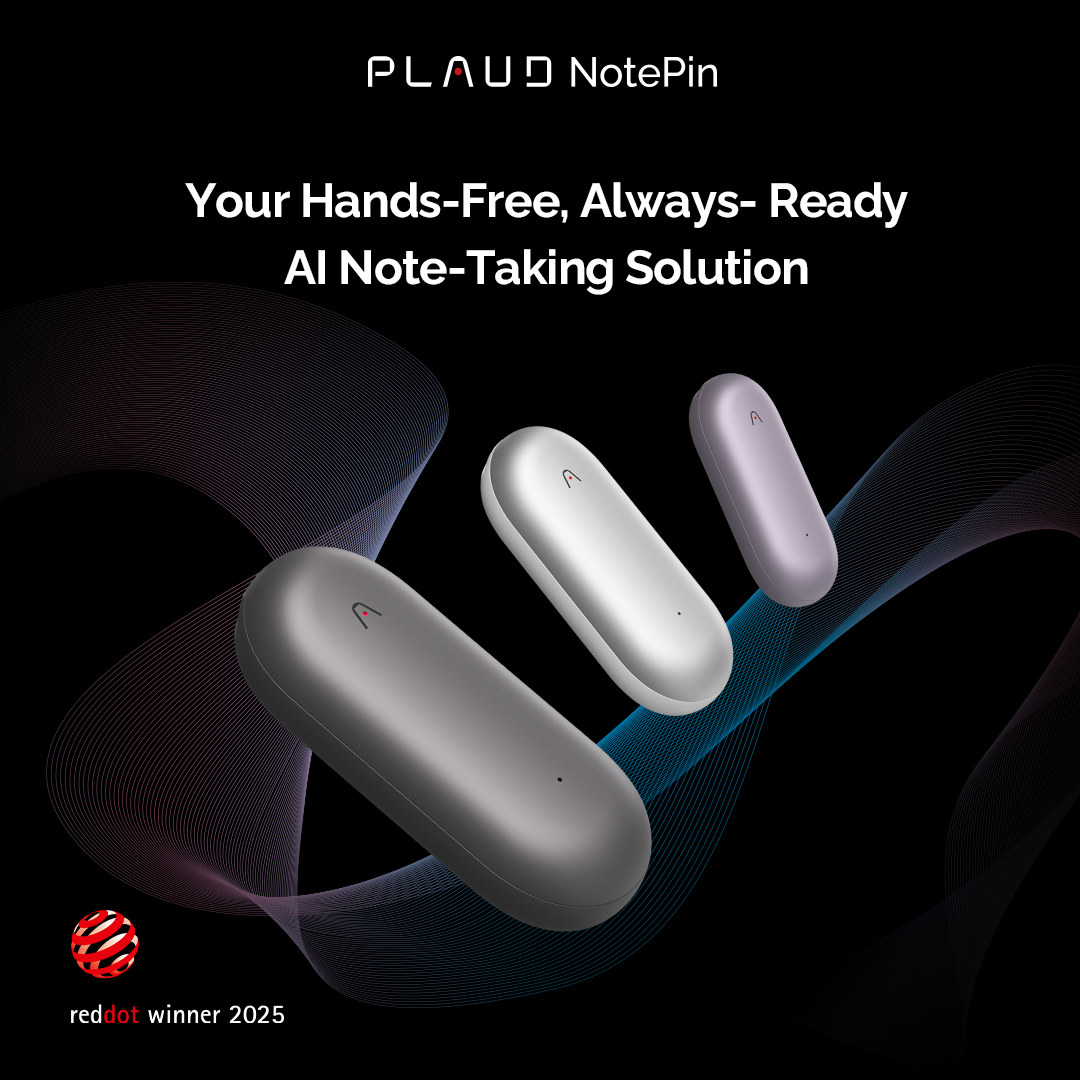 A moment of gratitude: Plaud NotePin receives Red Dot Design Award 2025