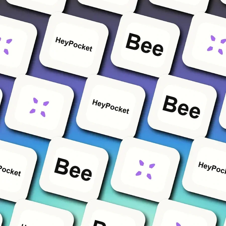 Logo mosaic featuring HeyPocket, Bee, and Limitless.