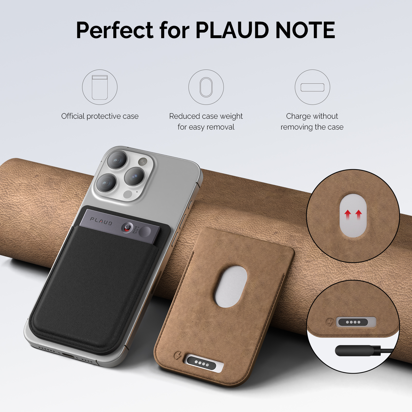 Plaud Note Magnetic Case (Black) - Plaud Accessories Plaud Note Magnetic Case (Black) - Plaud Accessories