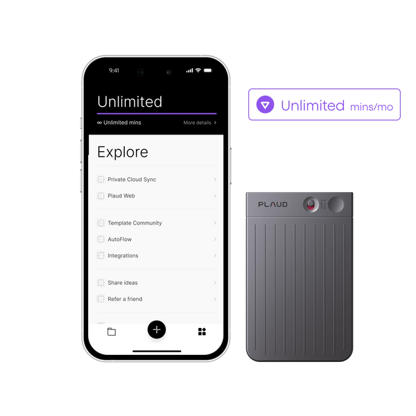 Plaud Note & AI Annual Unlimited Plan