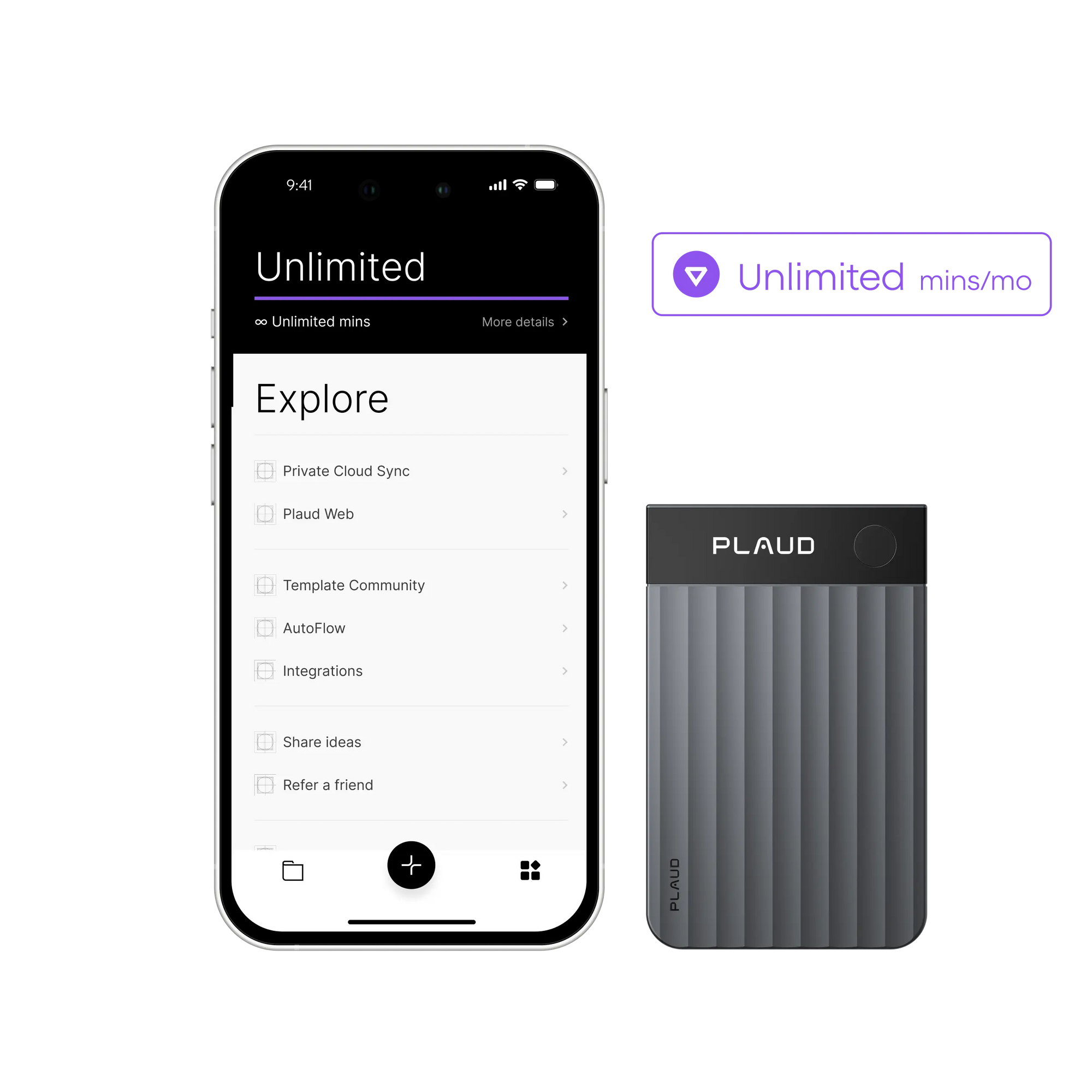 Plaud Note Pro & Al Annual Unlimited Plan