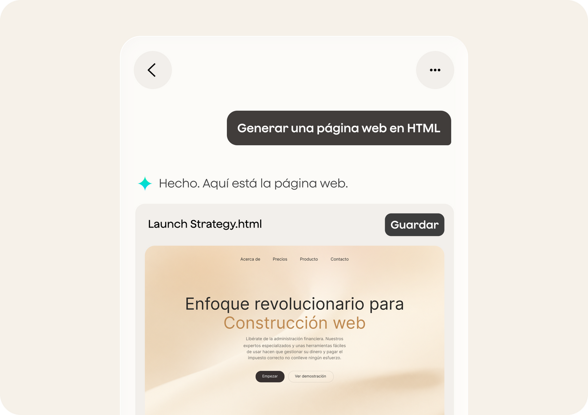A Plaud Agent chat that has produced a finished webpage from a single request
