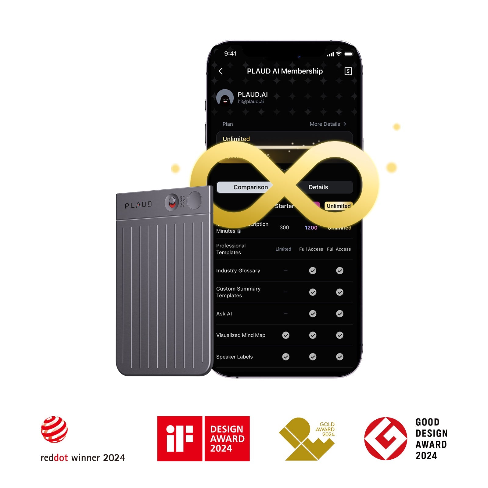 Plaud NotePin Collection - The Wearable AI Note Taking Device