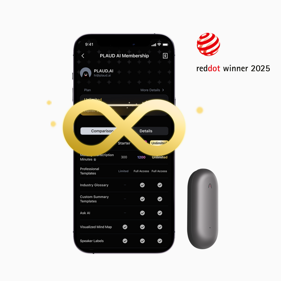 Plaud NotePin Collection - The Wearable AI Note Taking Device
