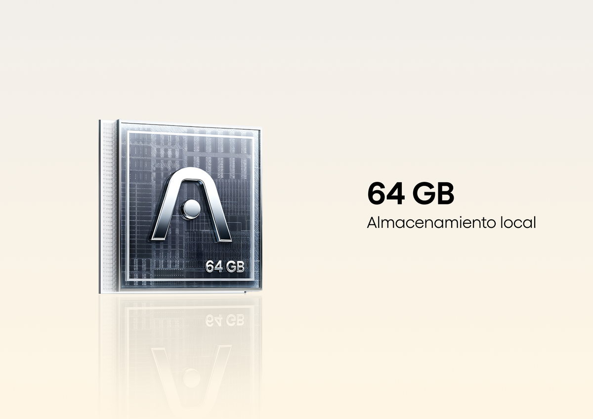 64 GB de almacenamiento integrado