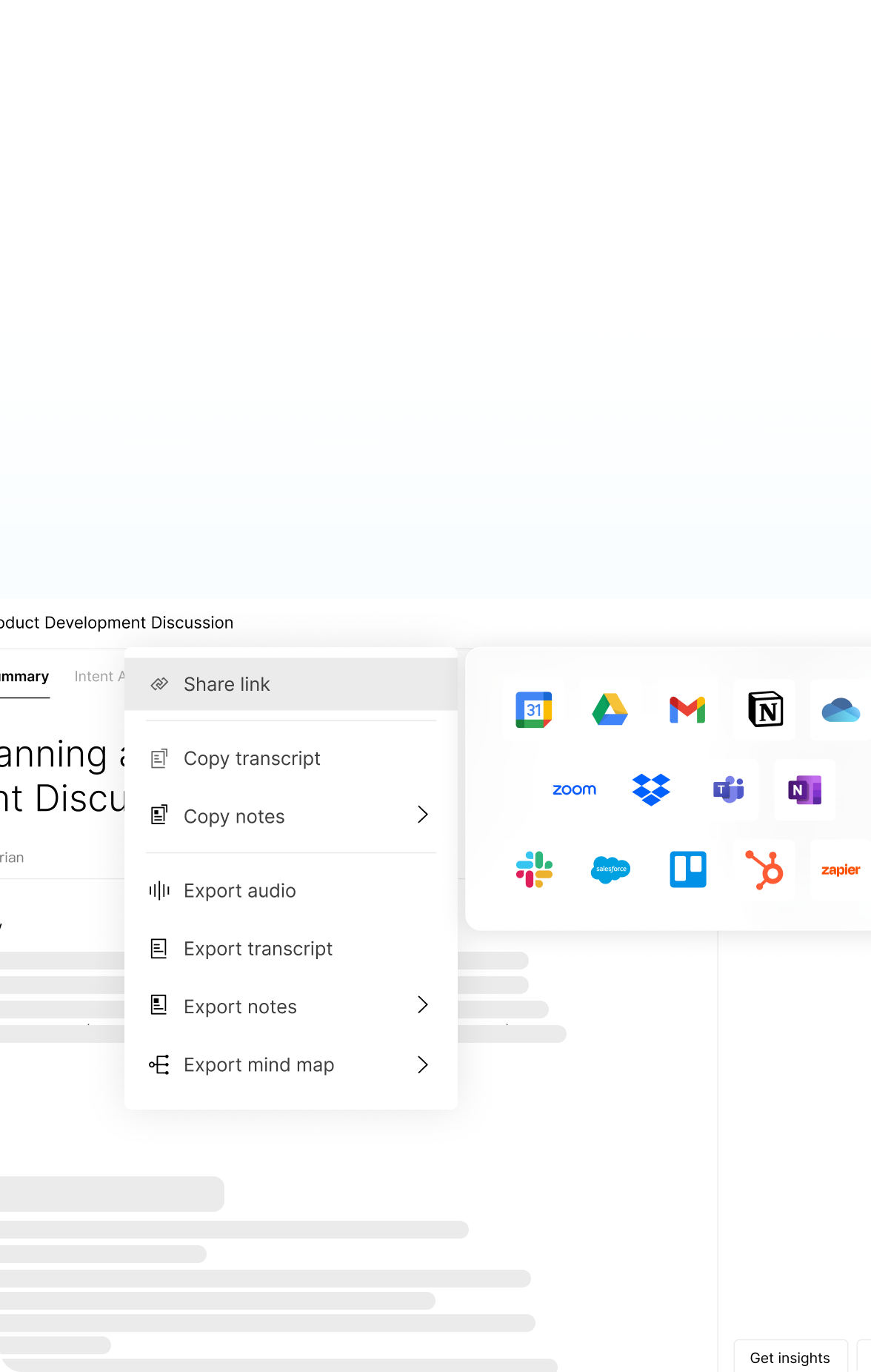 Export. Share. Integrate.