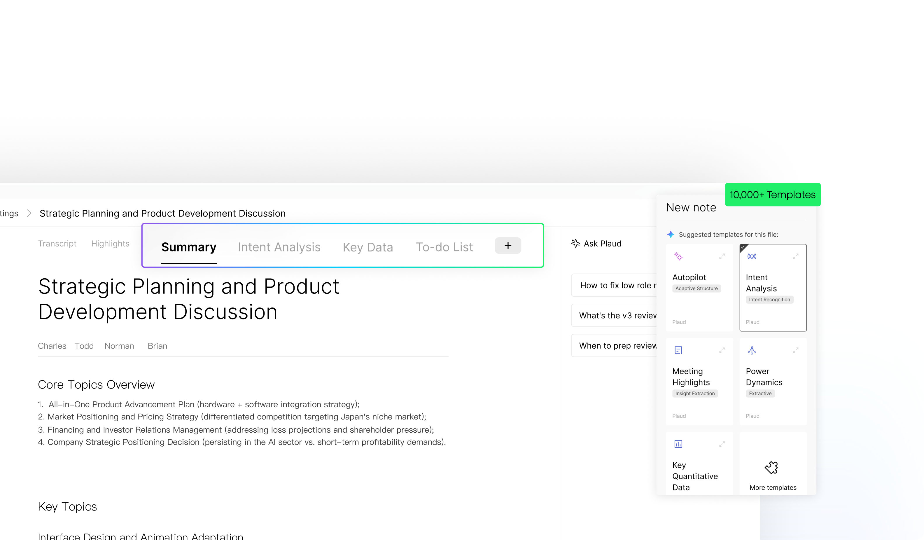 Multidimensional summaries