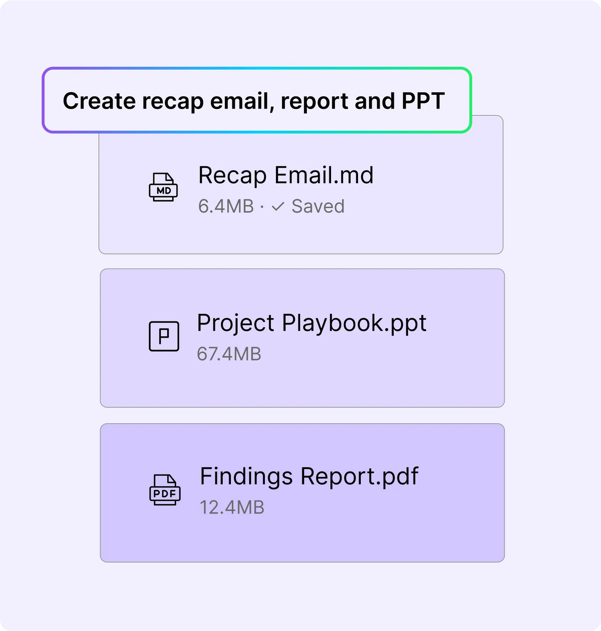 Done — review, share and export notes