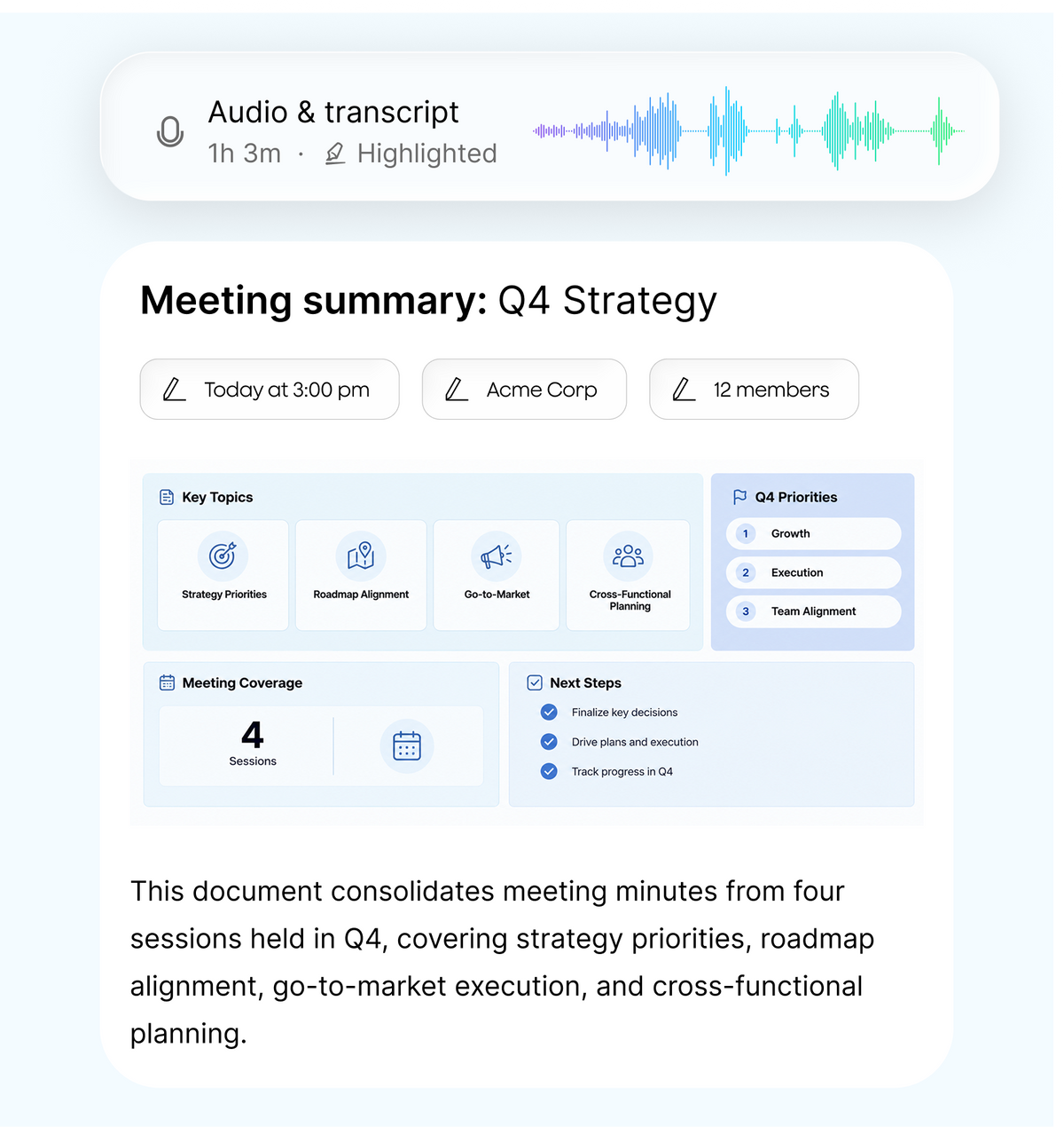 Understood — transcript & AI summary