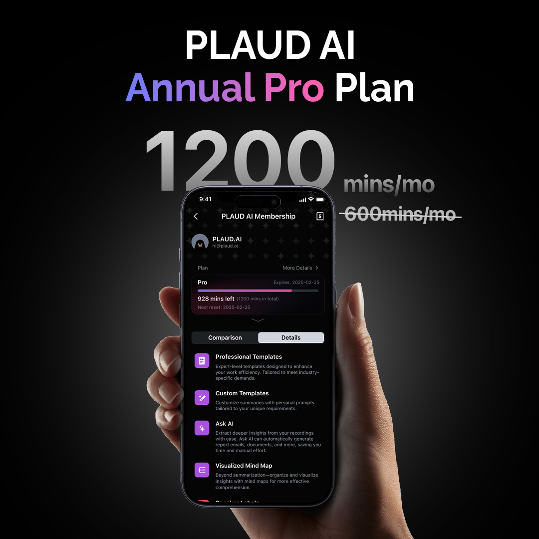 PLAUD AI Annual Pro Plan
