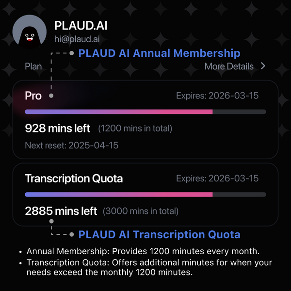 PLAUD AI Annual Pro Plan