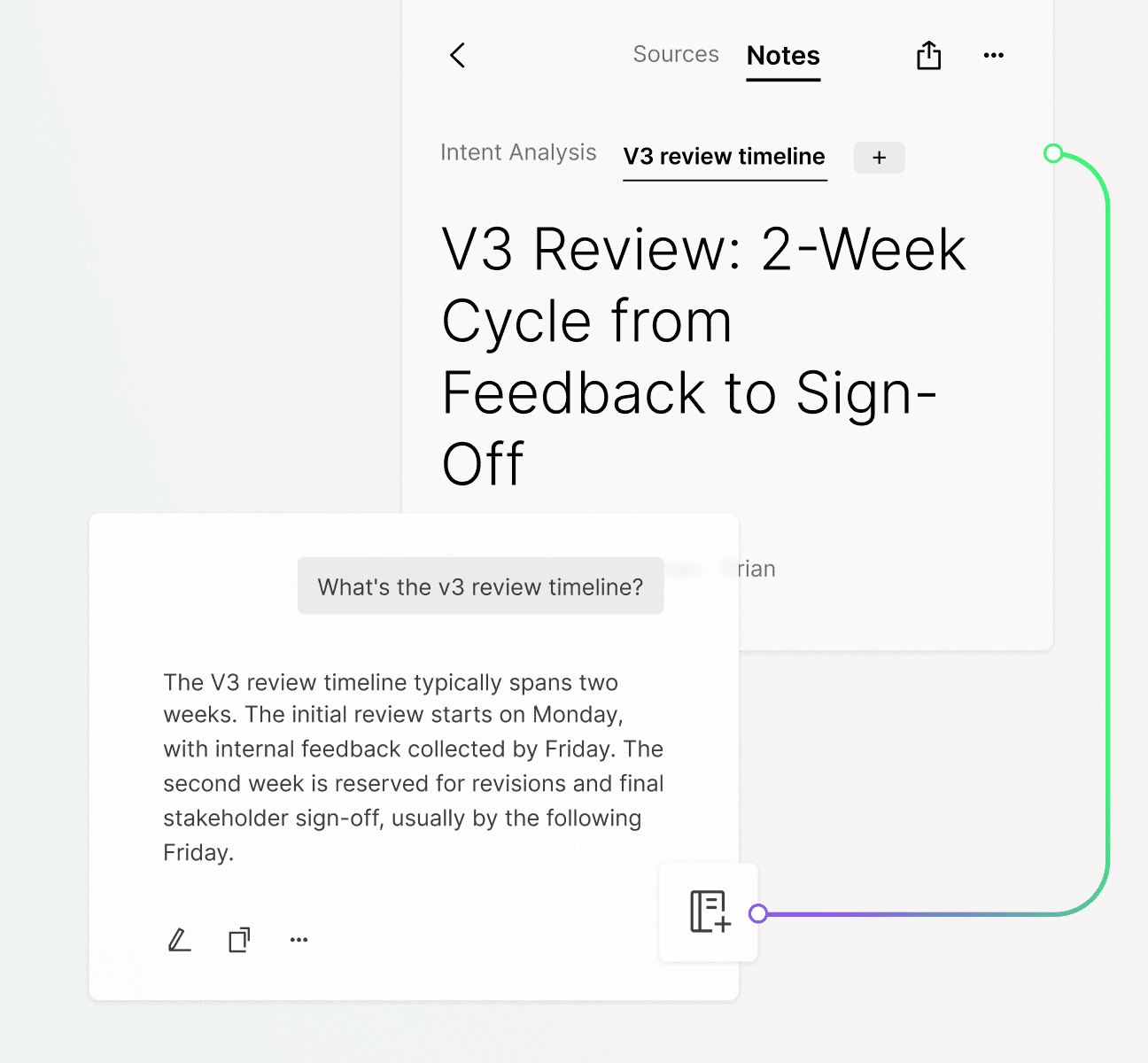 Save answer as a note