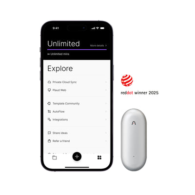 Plaud NotePin & AI Annual Unlimited Plan