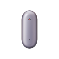 Plaud NotePin wearable AI voice recorder with a metallic finish and indicator light.