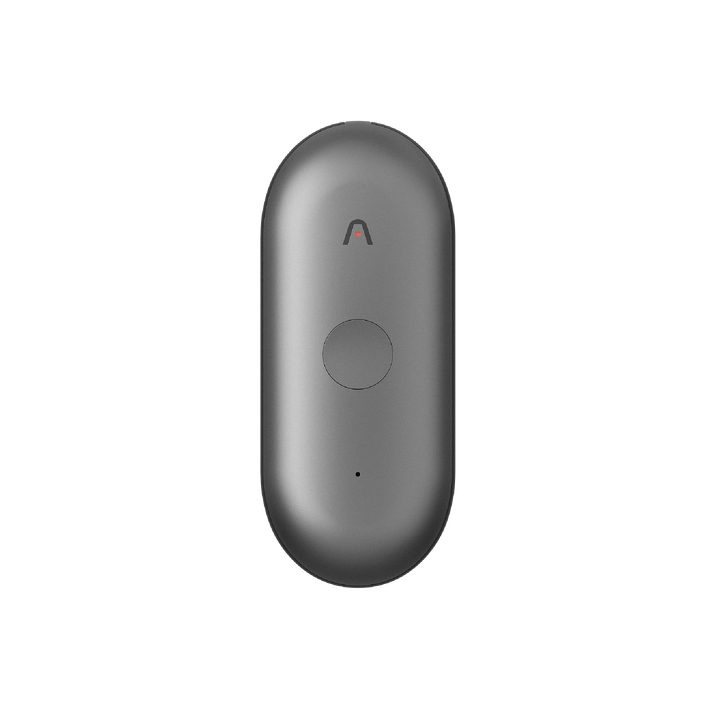 Balck Plaud NotePin S wearable AI voice recorder.