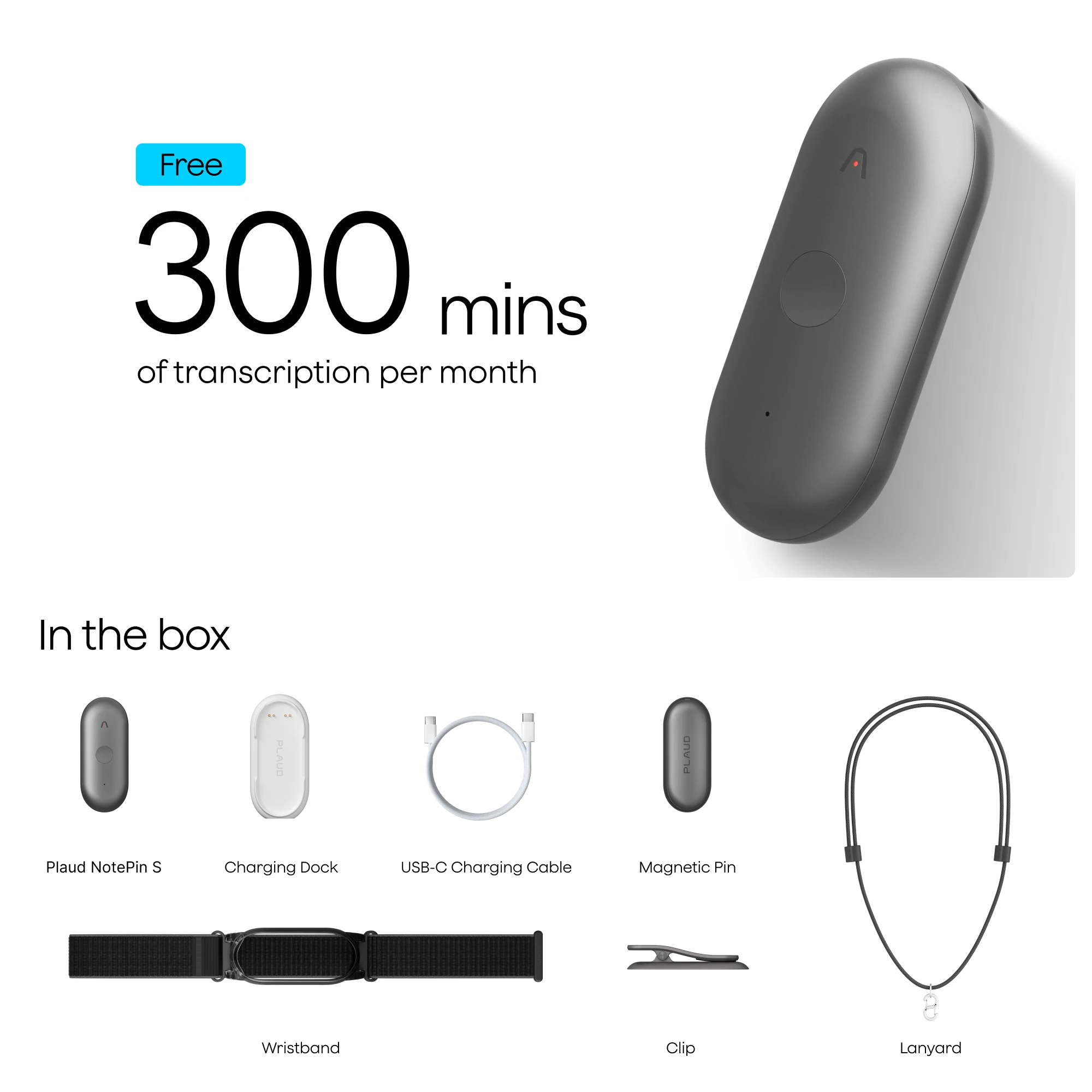 Plaud NotePin S – Wearable AI Note Taker & Note-Taking Device Plaud NotePin S – Wearable AI Note Taker & Note-Taking Device