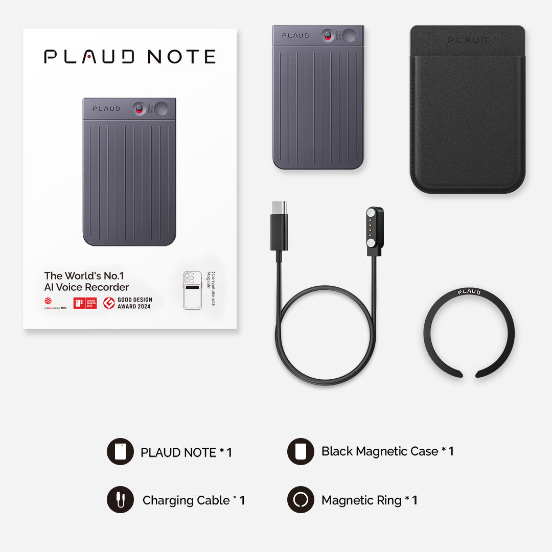 Save 10% on PLAUD NOTE | AI Voice Recorder (Black Magnetic Case Included)