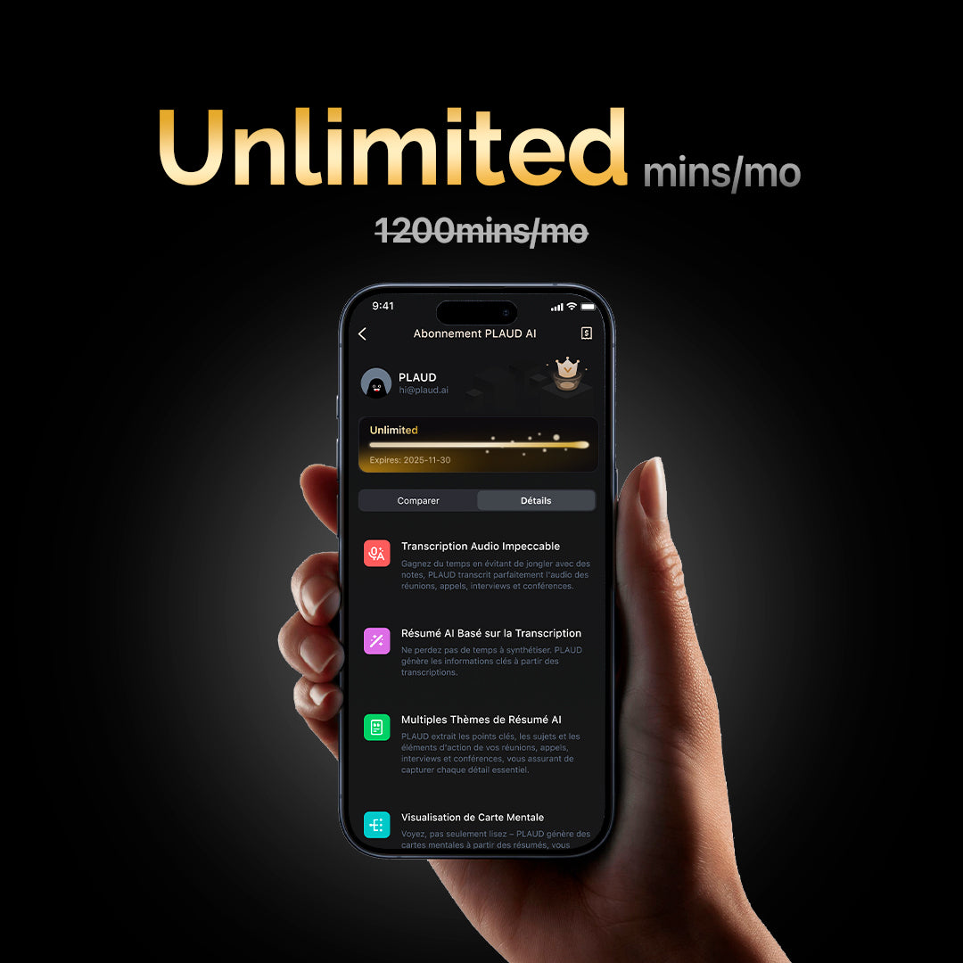 PLAUD AI Unlimited Plan | 2 Pack