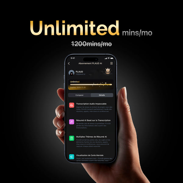 PLAUD NotePin & AI Annual Unlimited Plan
